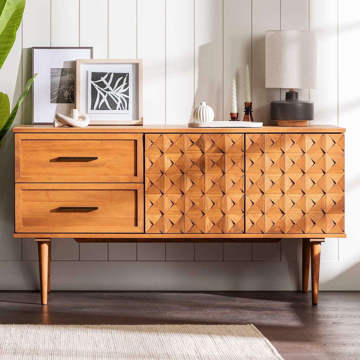 Tessa Solid Wood Prism Sideboard