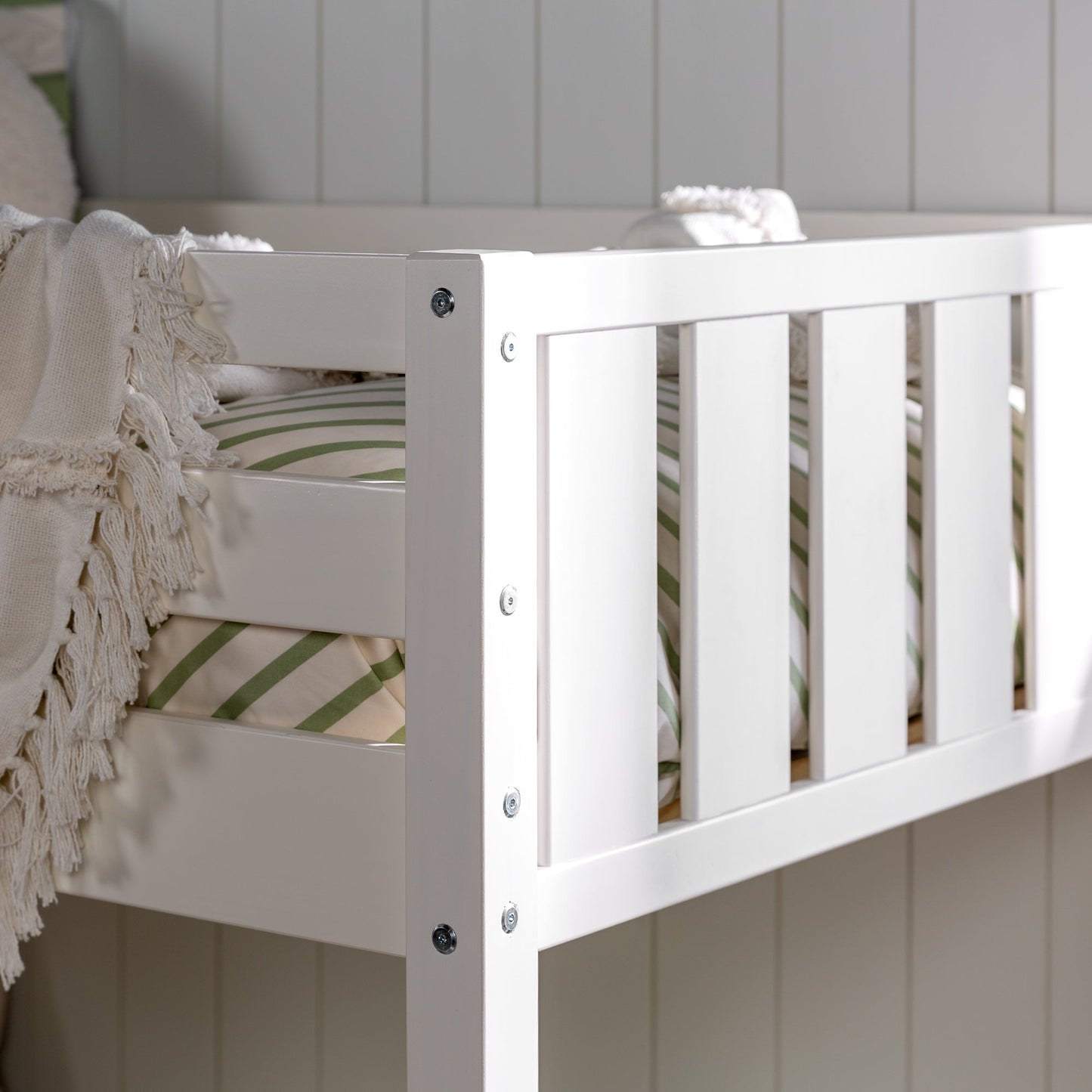 Twin Over Twin Solid Wood Slat Bunk Bed