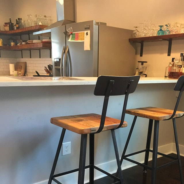 Bar Stools With Backs, Counter Height Stools, Industrial Bar Stools, THE BREW HAUS, Rustic Bar Stools With Back, Modern Farmhouse Bar Stools - Mac & Mabel