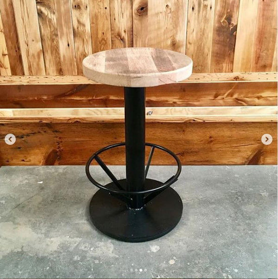 Bar stool bolt down with swivel upgrade available - Pedestal barstool - Bolt down urban bar stools with industrial design - Mac & Mabel