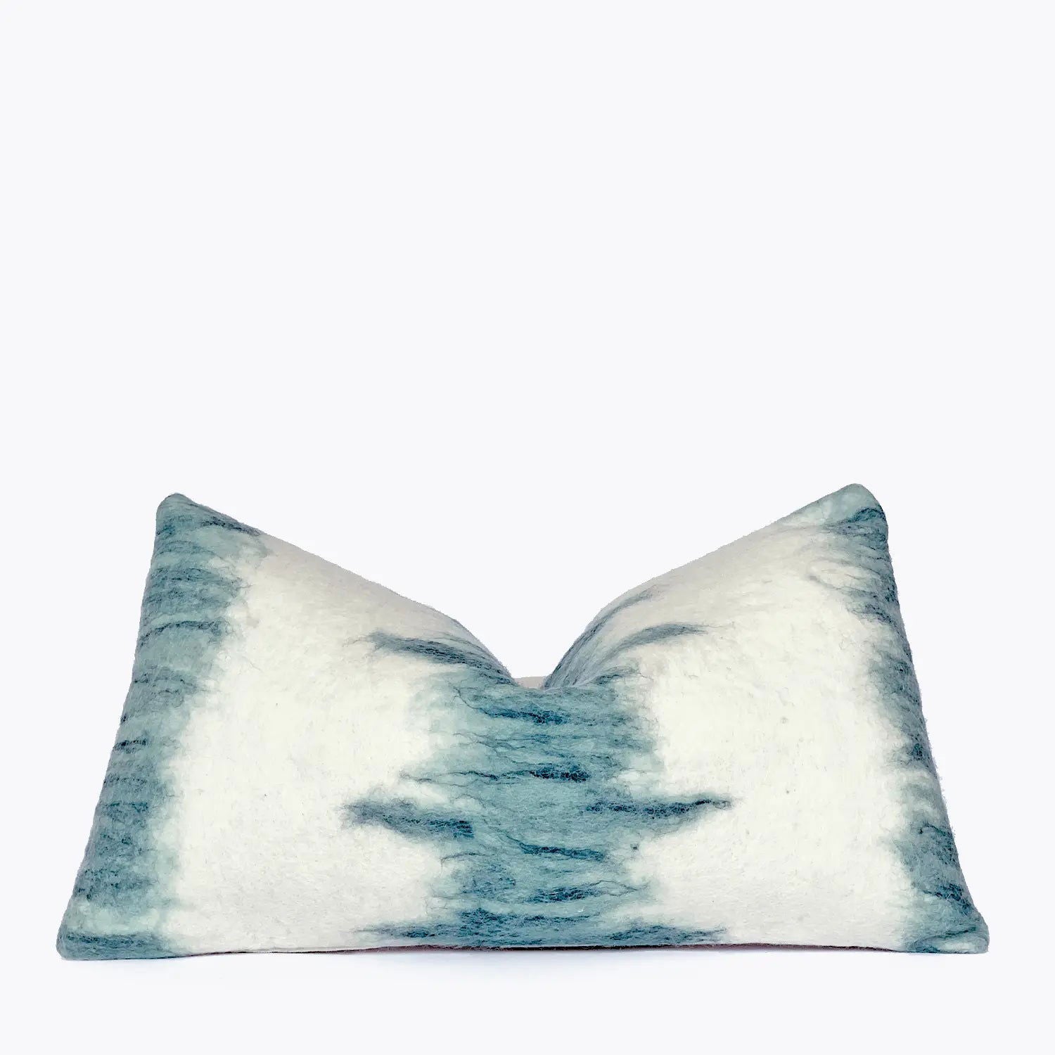 Blue & Ivory Wool Accent Pillow - Mac & Mabel