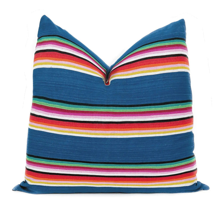 Blue Striped Throw Pillows - Mac & Mabel