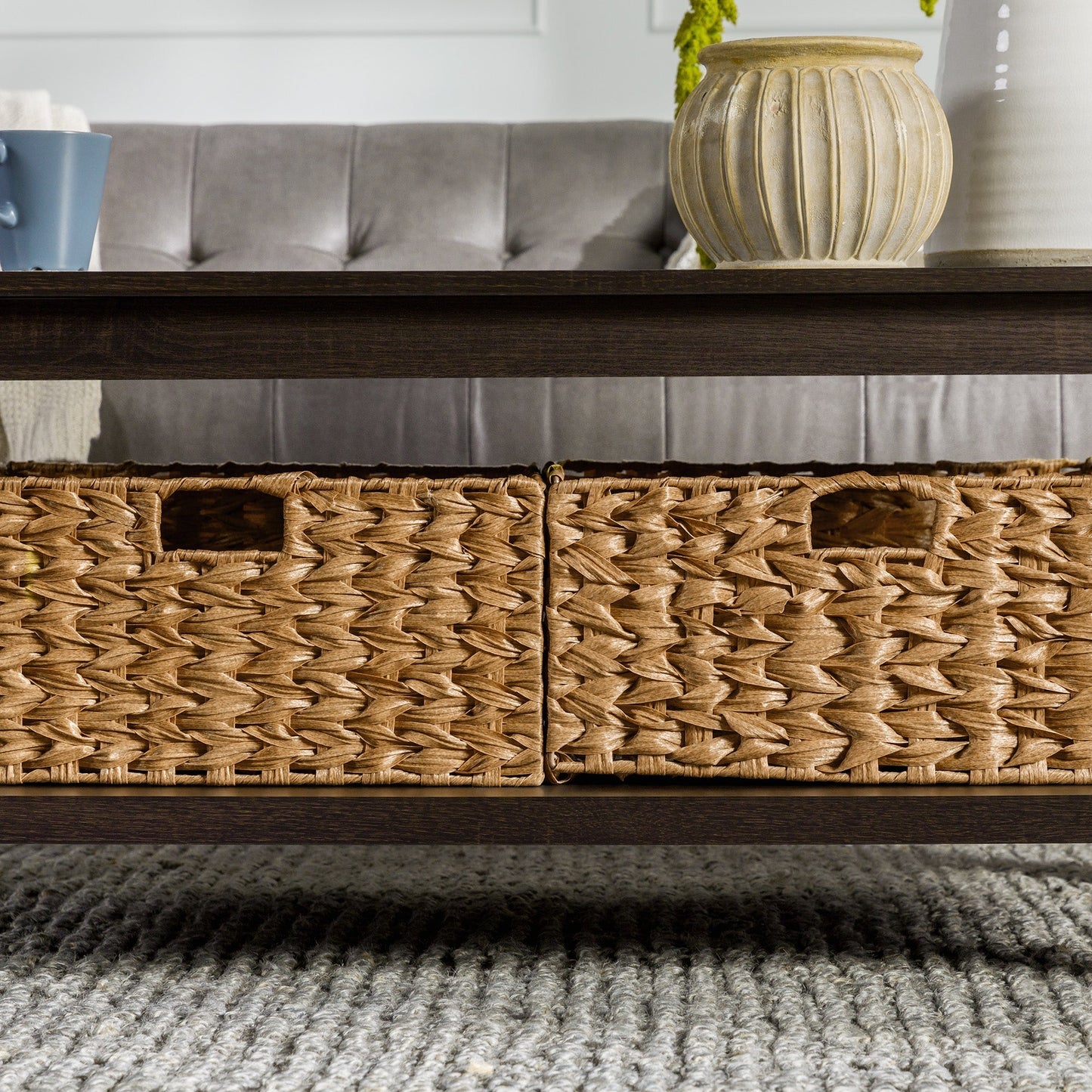 Mission Storage Coffee Table with Baskets