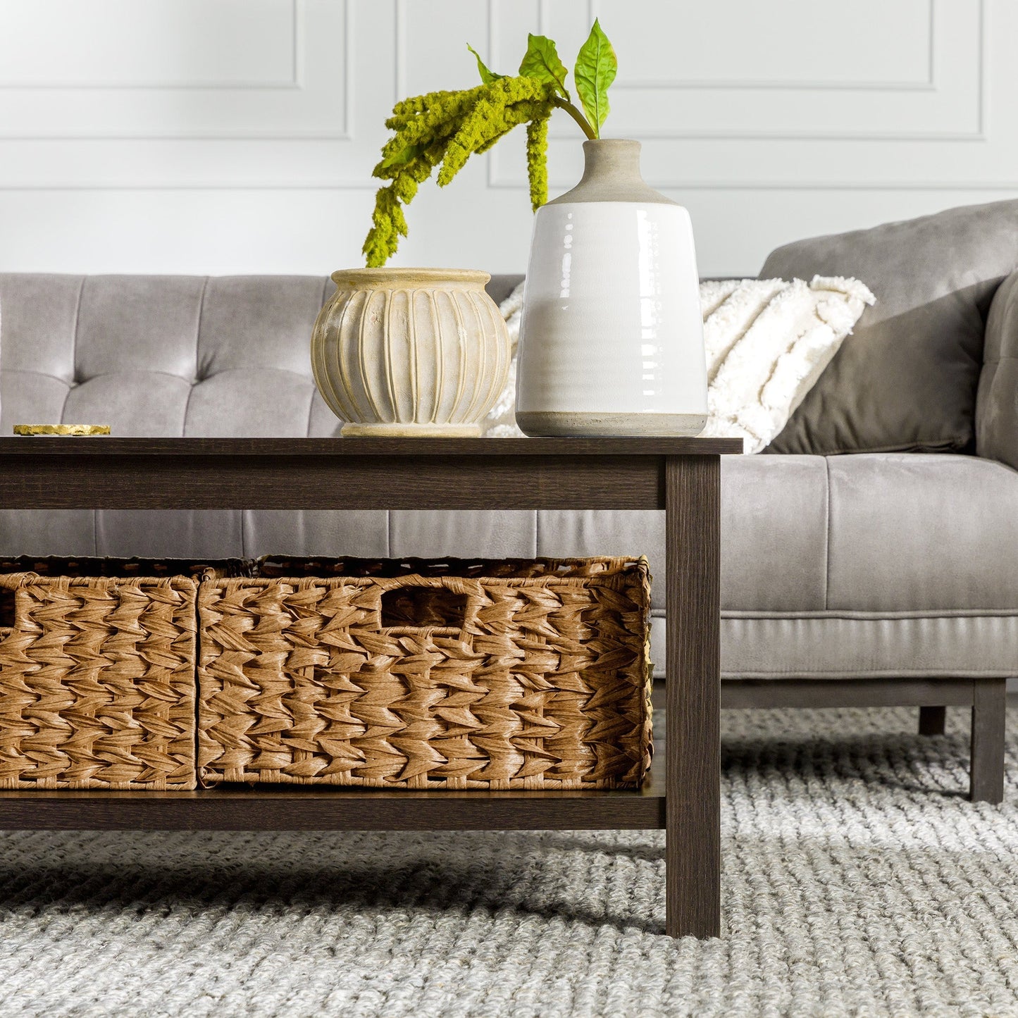 Mission Storage Coffee Table with Baskets