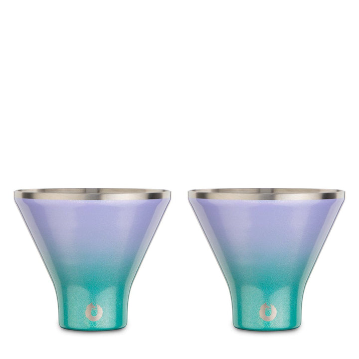 Stainless Steel Martini Glass, Set of 2 - Mermaid