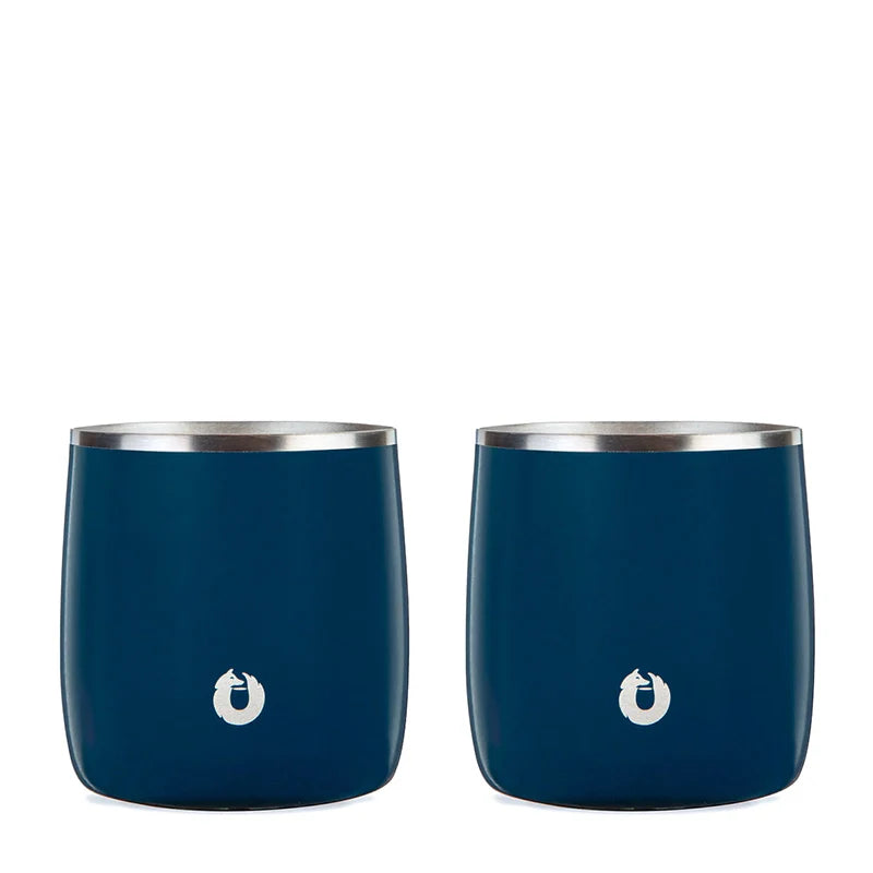 Stainless Steel Rocks Glass, Set of 2 - Navy