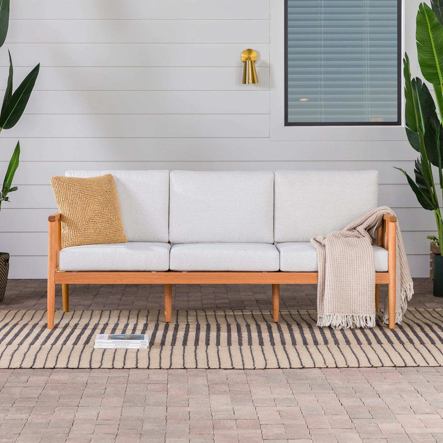 Circa Modern Solid Wood Spindle Patio Sofa