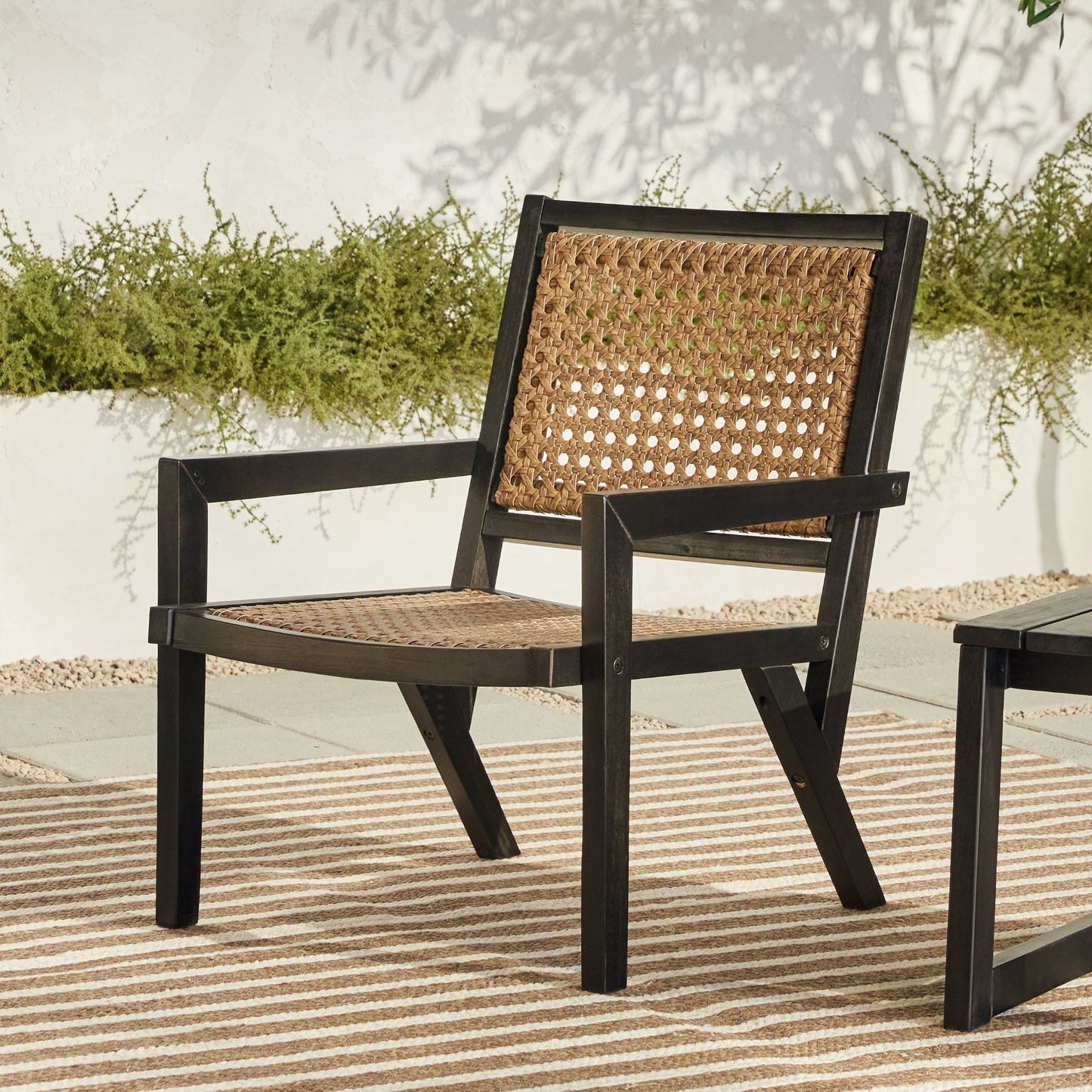 Colby Boho Solid Wood Outdoor Accent Chair