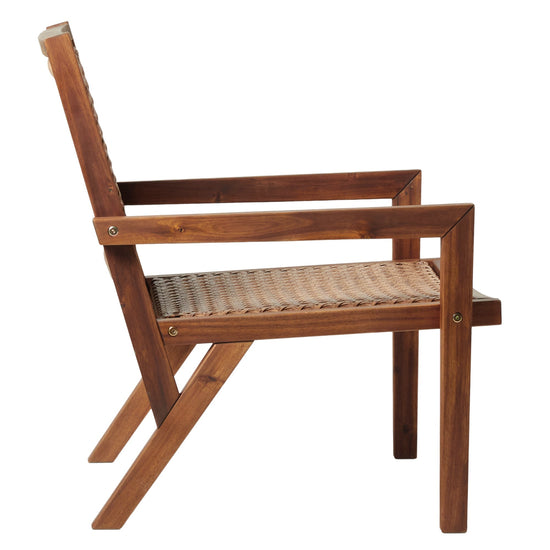 Colby Boho Solid Wood Outdoor Accent Chair