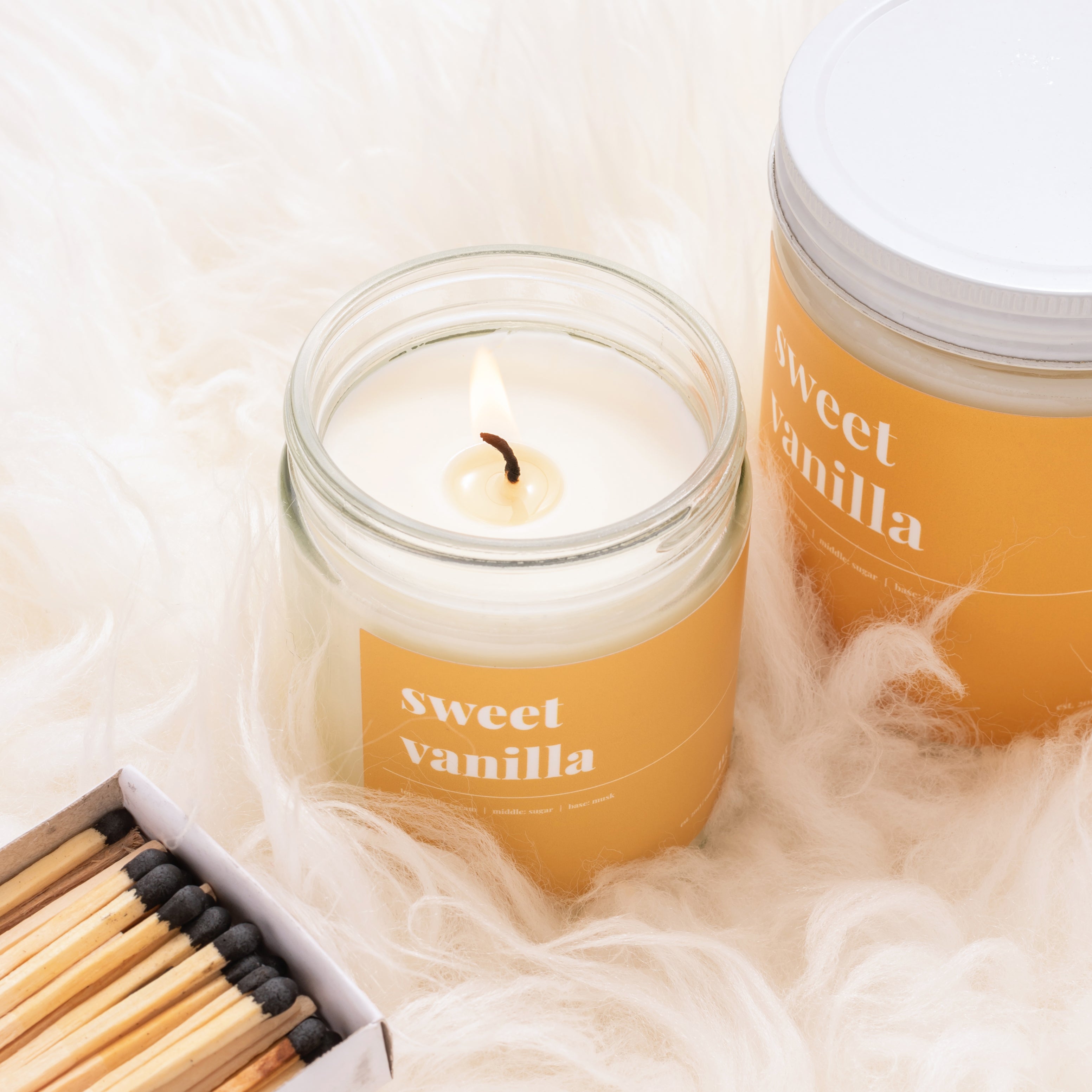 Sweet Vanilla Soy Candle - Petite