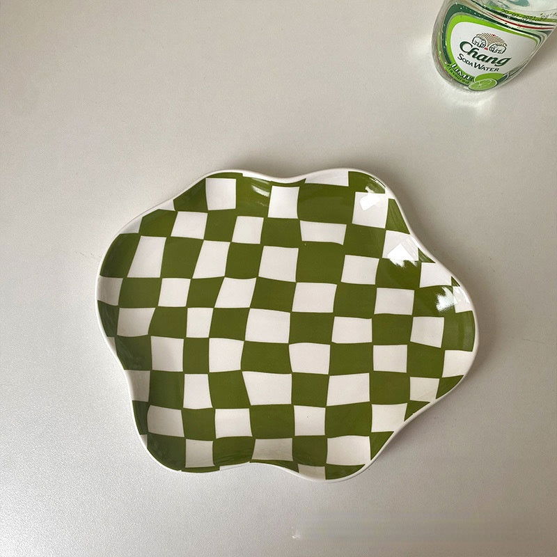 Checkerboard Ceramic Tray - Mac & Mabel