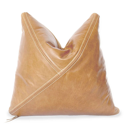 Classic Leather Throw Pillows - Mac & Mabel