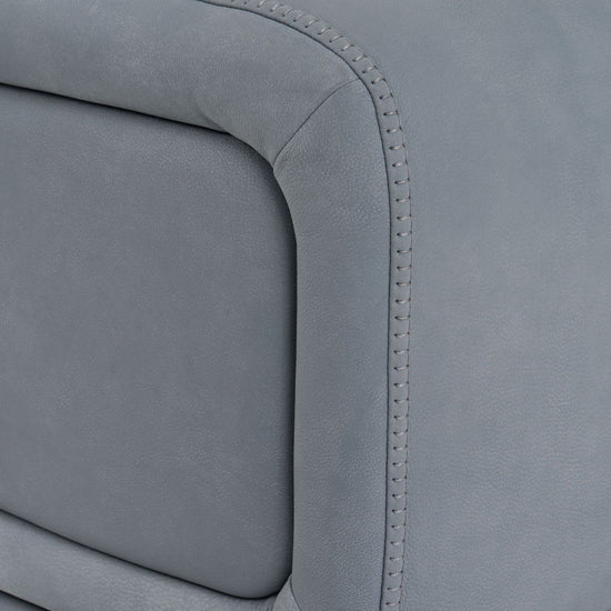 Coronelli Collezioni Mood - Contemporary Blue Leather Right Facing Sectional Sofa - Mac & Mabel