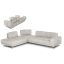 Coronelli Collezioni Mood - Contemporary Light Grey Leather Left Facing Sectional Sofa - Mac & Mabel