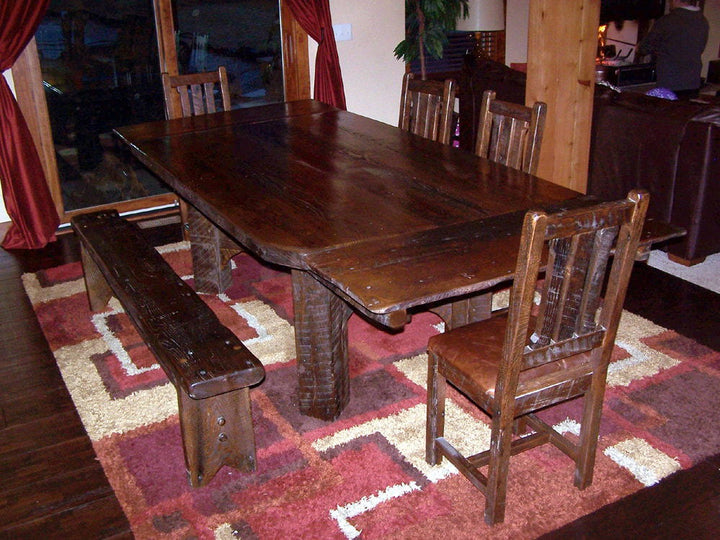 Custom Farm Table, Choose Your Size Antique Timber Table, Customizable Pine Table, Reclaimed Wood Dining Table - Mac & Mabel