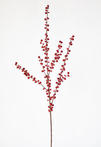 Faux Outdoor Red Berry Stem