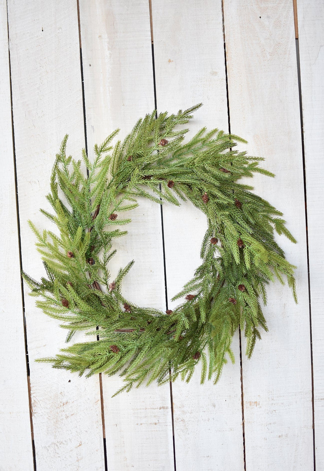 Pine Wreath with Pinecones, 24
