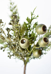 Eucalyptus Seed Pod & Pine Mixed Stem, 15", Green