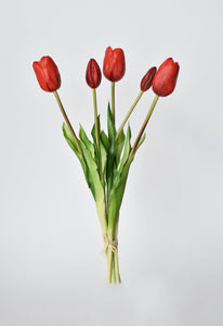 Red Tulip Stem Bundle, 18"