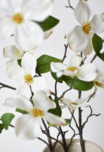 Load image into Gallery viewer, 29&quot; Faux Dogwood Branch Stem White
