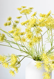 Yellow Queen Anne's Lace Stem, 20.5"