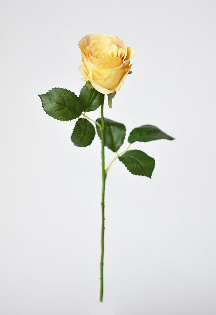 Large Rose Bud Stem, 22", Yellow