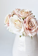 Load image into Gallery viewer, Pink and Cream Rose Bundle of 3, 7.5&quot;
