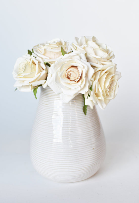 Rose Stem Bundle, 7.5", Cream