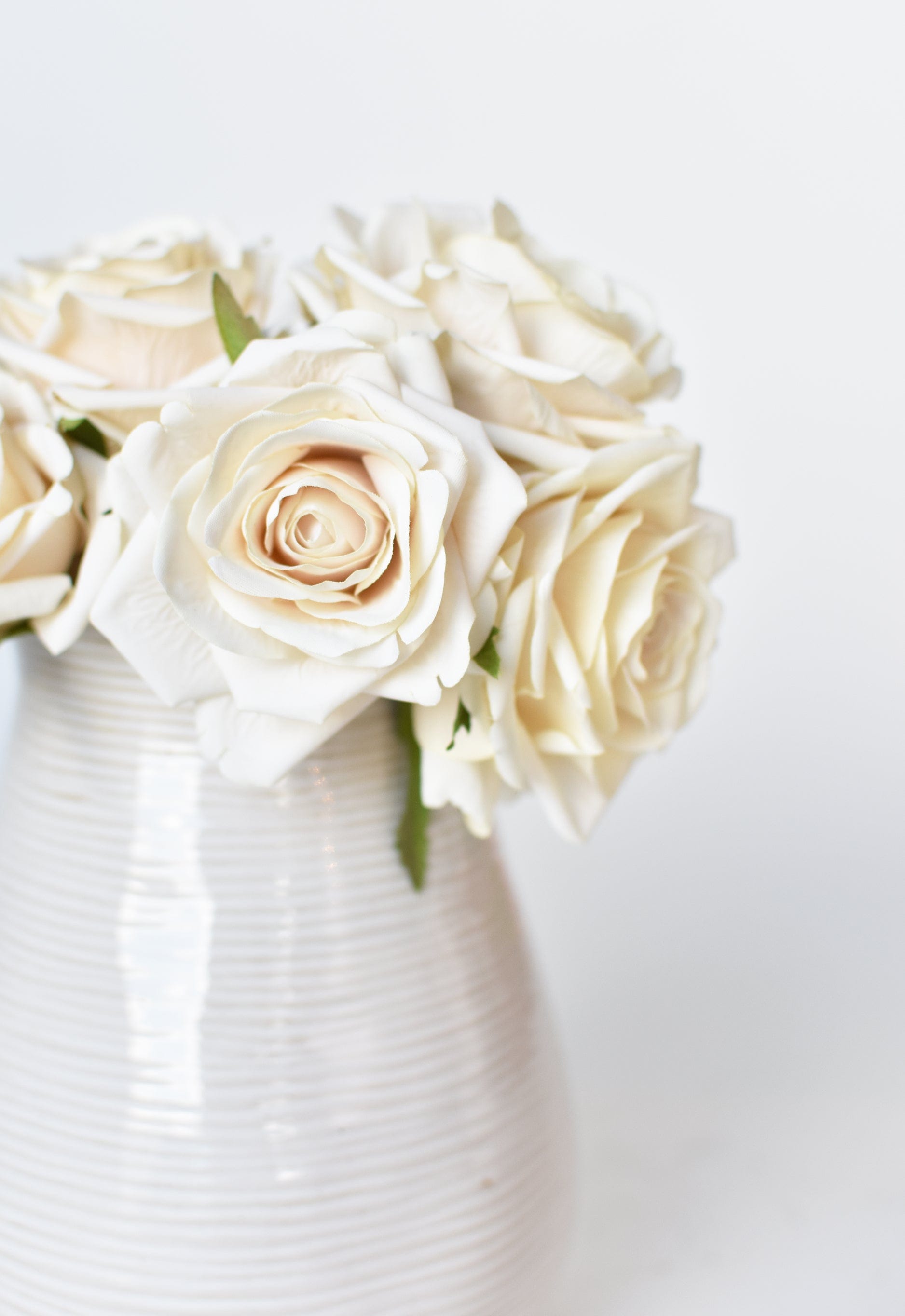 Rose Stem Bundle, 7.5", Cream