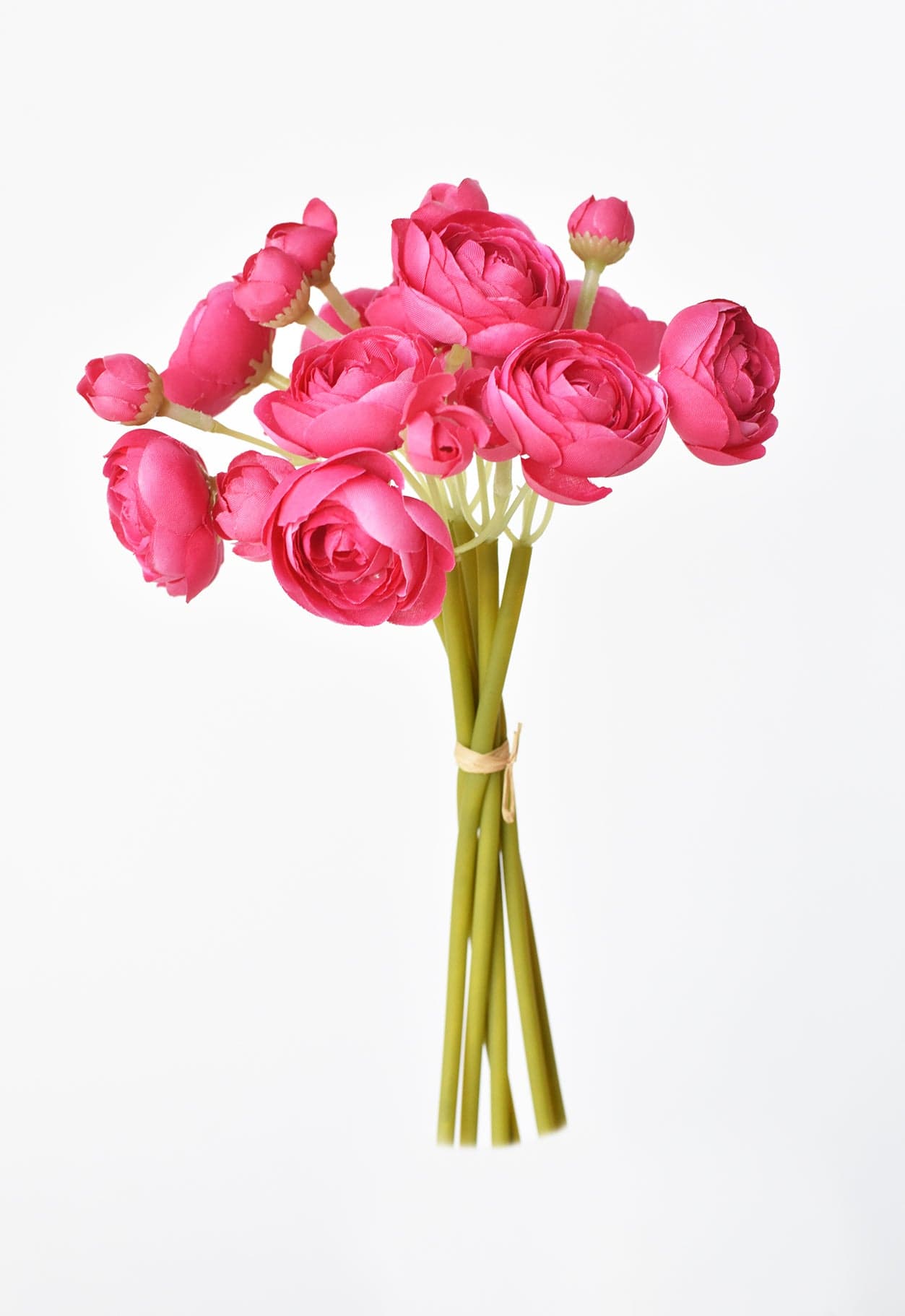 Ranunculus Stem Bundle, 10.5", Dark Pink