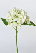 Load image into Gallery viewer, Real Touch Green and White Hydrangea Stem, 13&quot;
