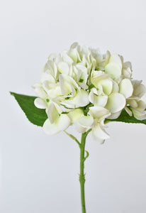 Real Touch Green and White Hydrangea Stem, 13"