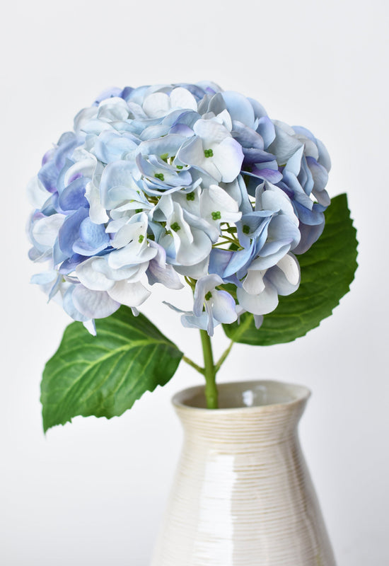 Real Touch Blue & Purple Hydrangea Stem, 19"