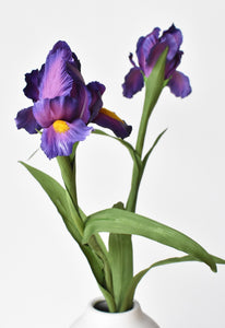 28" Faux Purple Iris Stem