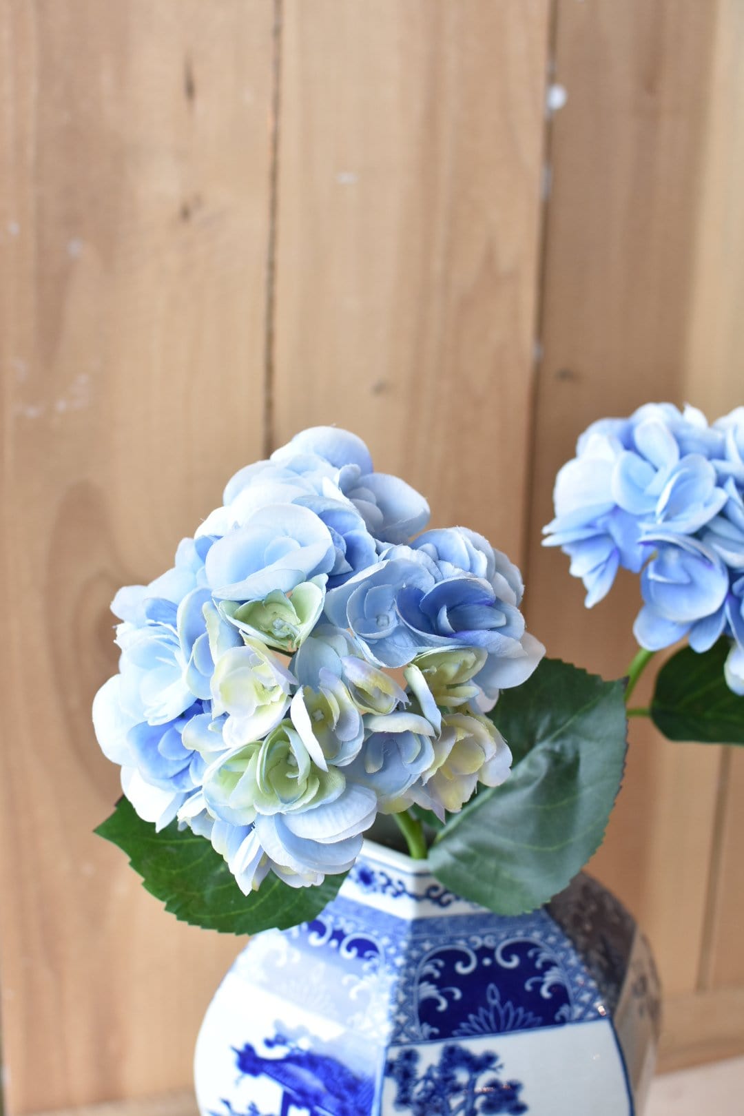 Hydrangea Stem, 19", Soft Blue