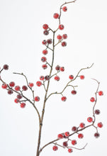 Load image into Gallery viewer, 29&quot; Faux Red Sugar Berry Spray Stem
