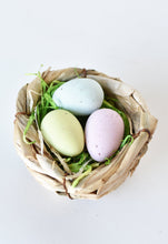 Load image into Gallery viewer, 4&quot; Faux Basket Nest w/ Eggs
