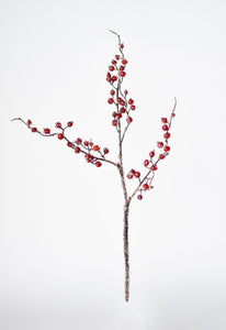 29 Faux Iced White Berry Stem 