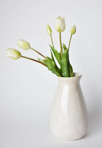 Tulip Stem Bundle White Green, 18"