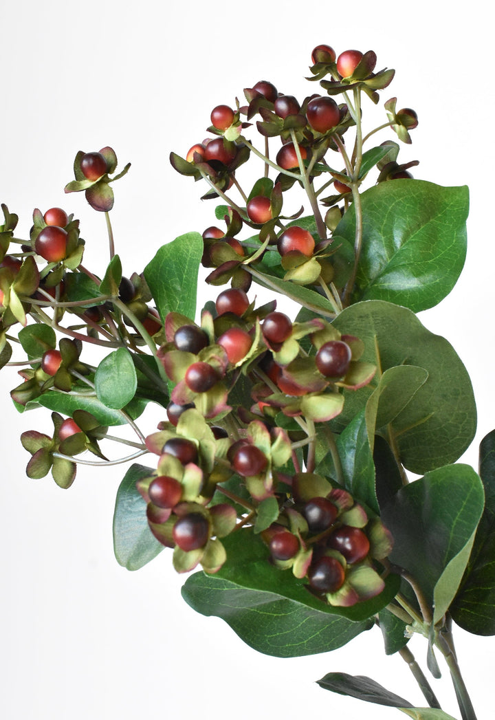 Hypericum Berry Spray, 27.5", Burgundy