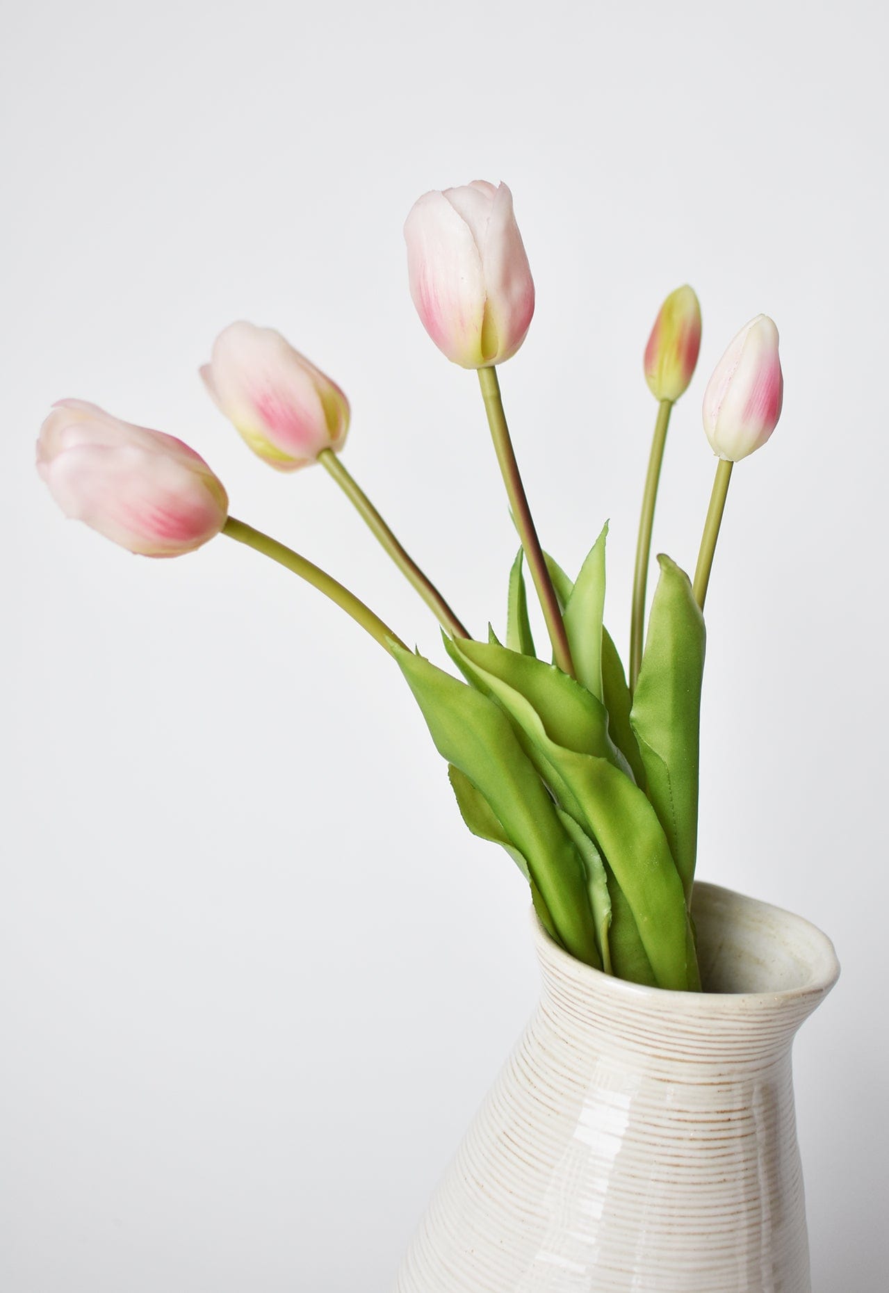 Tulip Stem Bundle, 18", Blush Pink