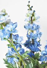 Load image into Gallery viewer, 35&quot; Faux Light Blue Delphinium Stem
