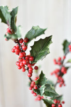 Load image into Gallery viewer, Holly with Berry Stem, 33&quot;
