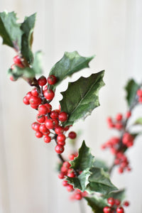 Holly with Berry Stem, 33"