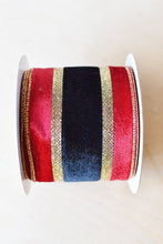 Load image into Gallery viewer, 4&quot; x 10yd Red &amp; Black Striped Ribbon
