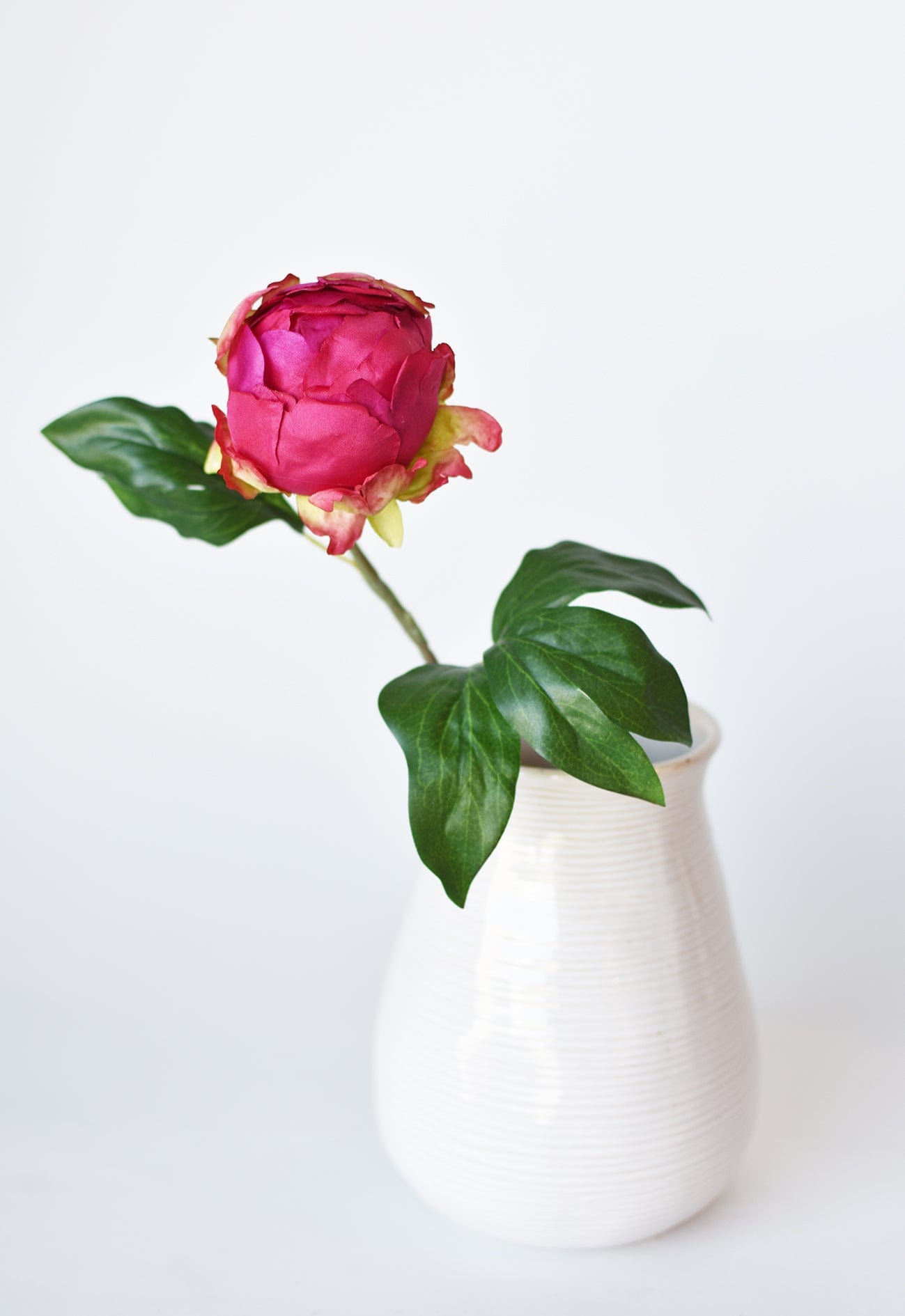 Peony Bud Stem, 18", Fuchsia