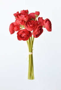 Red Ranunculus Stem Bundle, 10.5"