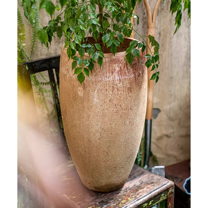 Distressed Cement Plant Pot, Tall - Mac & Mabel