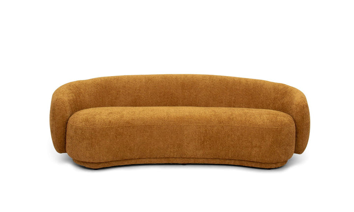 Divani Casa Andrew - Modern Orange Fabric Sofa - Mac & Mabel