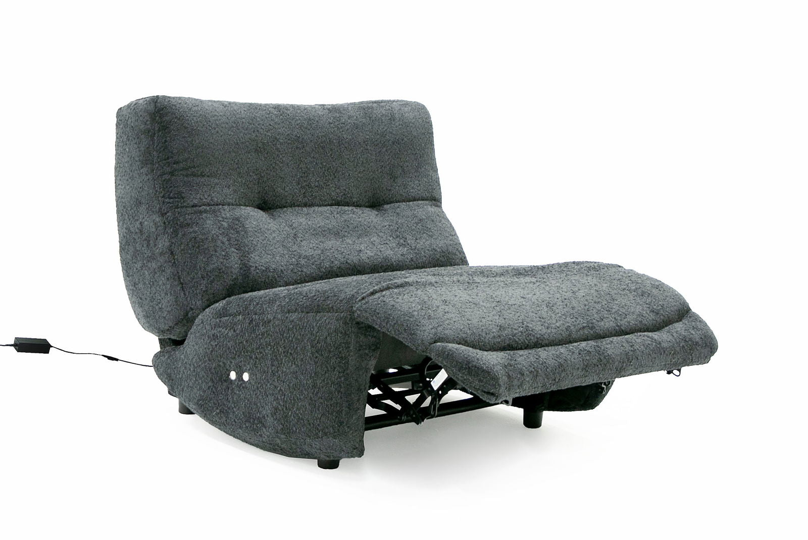 Divani Casa Basil - Modern Dark Grey Fabric Large Electric Recliner Chair - Mac & Mabel